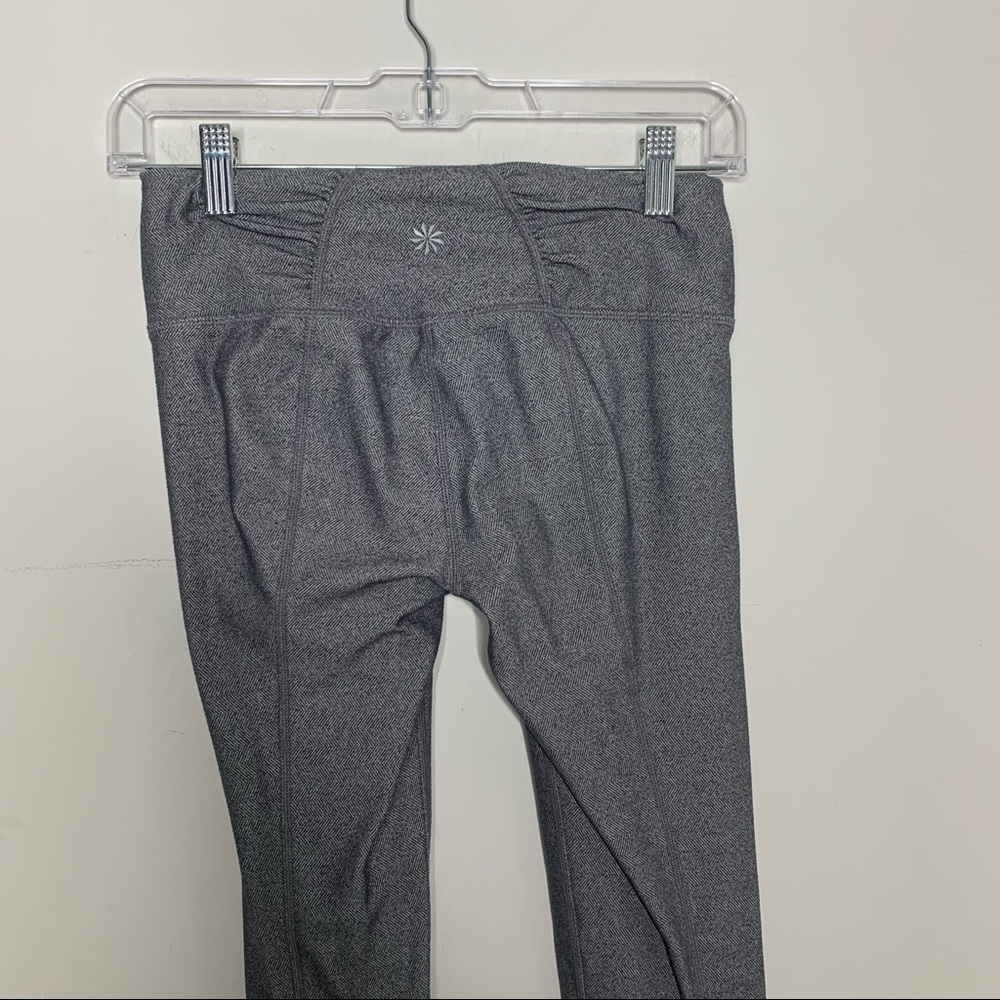 Athleta Womens Gray Herringbone Ruched Leggings - Picture 6 of 10